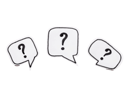 Question marks in bubbles-1